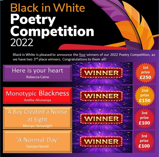 Black in White Poetry Competition 2022